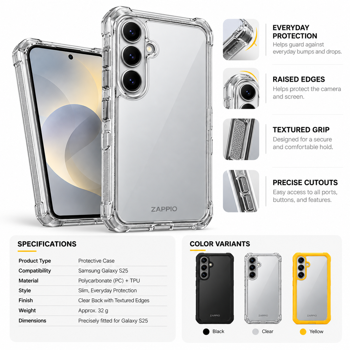 Everyday Protective Case for Galaxy S25