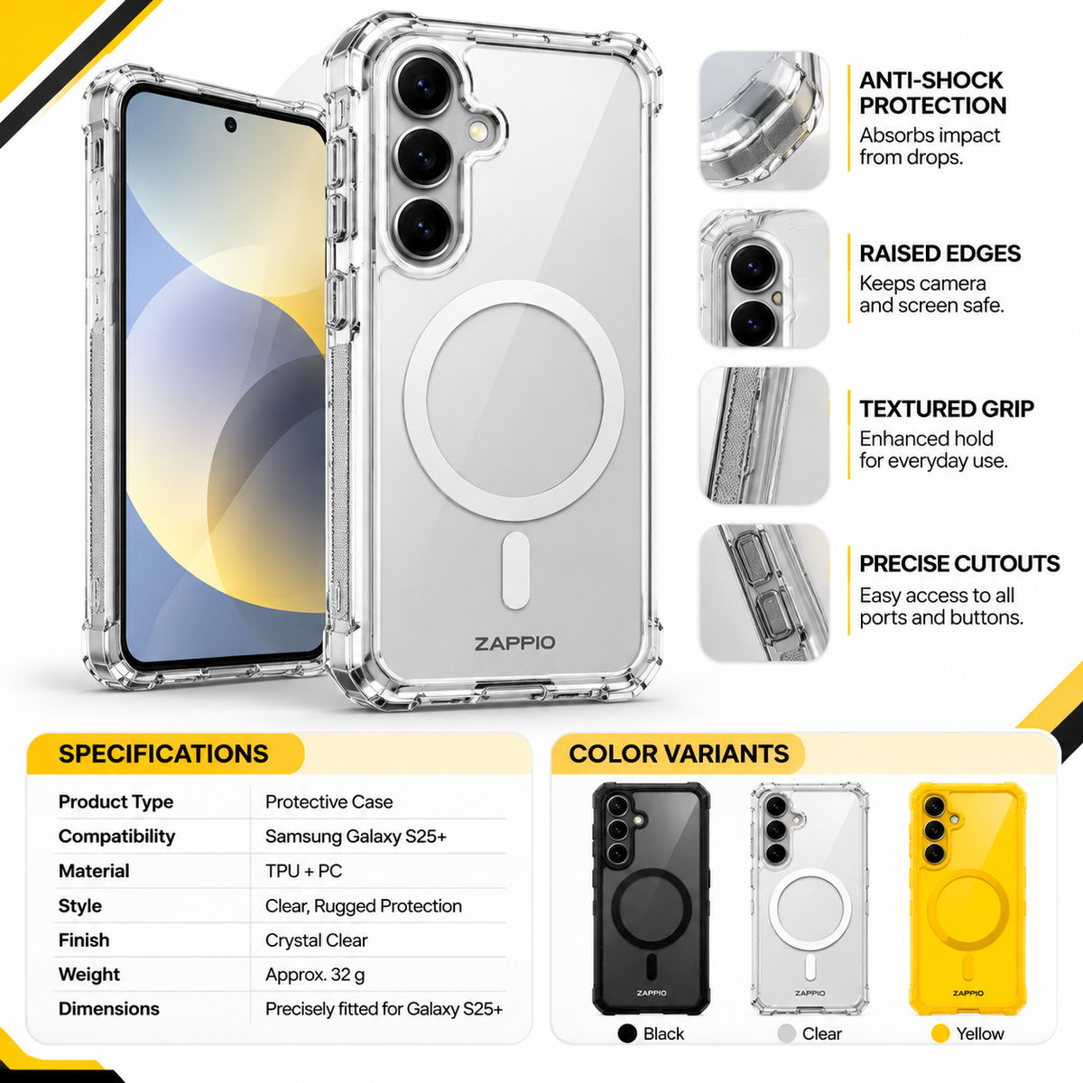 Magnetic Ring Case for Galaxy S25+